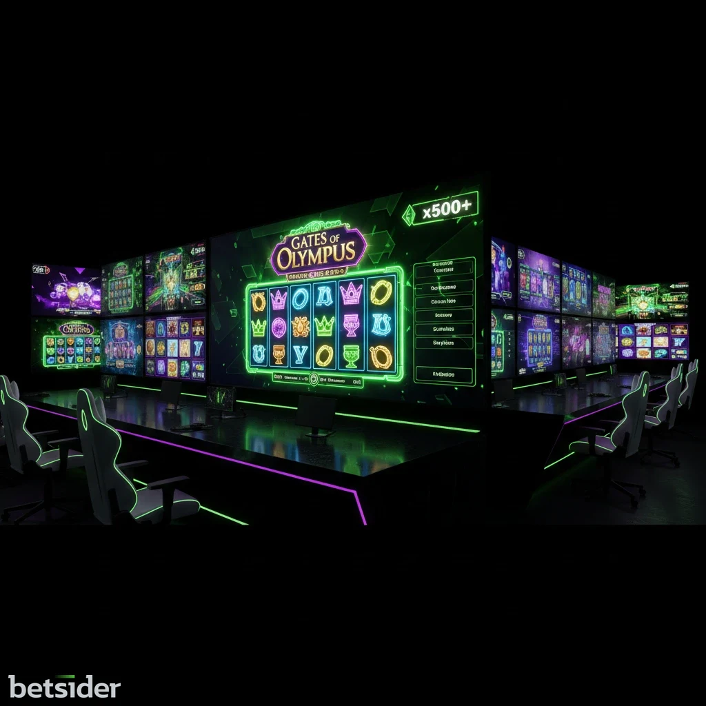 Uma captura de ecrã do jogo de slot Gates of Olympus a ser jogado no casino online Betsider.