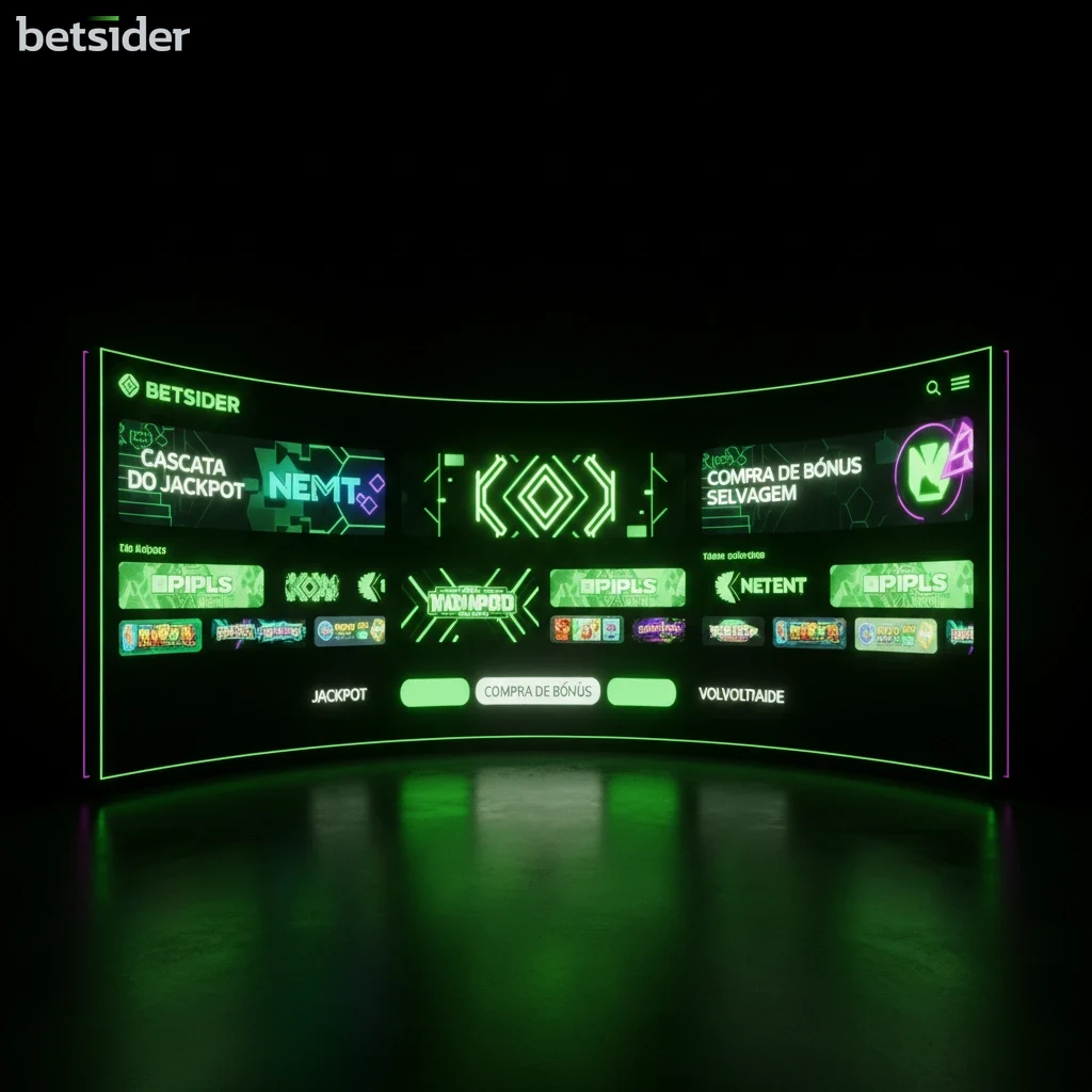 Lobby de slots no casino Betsider, mostrando uma grelha com várias capas de jogos de slot.
