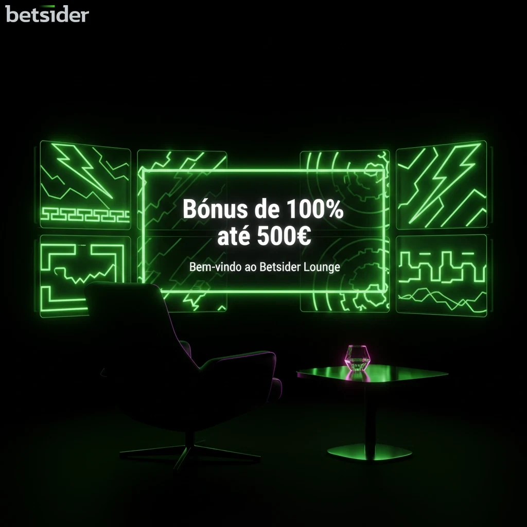 Banner do bónus de boas-vindas do casino Betsider a exibir slots e o valor da oferta.