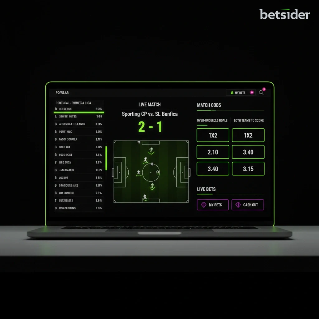 Secção do caixa do Betsider exibindo os logótipos dos métodos de pagamento disponíveis, como MB Way, Multibanco e cartões de crédito.